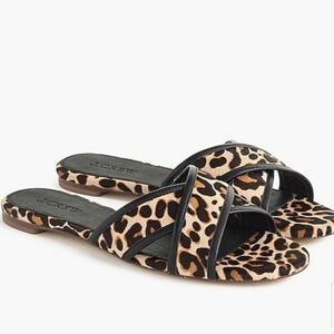 J. Crew Cora Animal Print Sandals Size 7.5